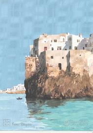 Presso Polignano serigrafia Aldo Riso 30x21