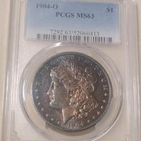 Dollaro d'argento Morgan del 1904-O certificato MS