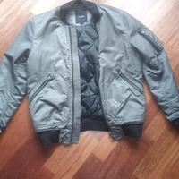Giubbotto bomber Pull&Bear – colore verde/grigio