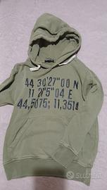 felpa Please verde militare bambino 8 anni