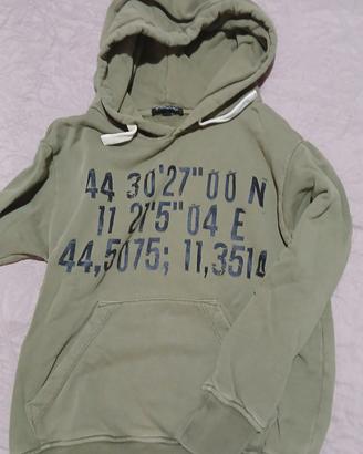 felpa Please verde militare bambino 8 anni