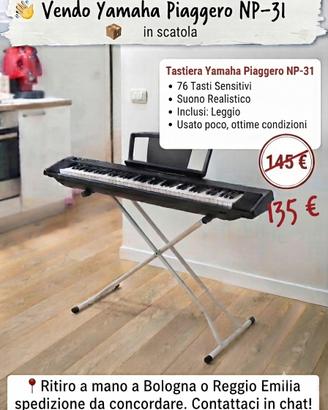 Tastiera/Pianoforte digitale Yamaha Piaggero NP-31