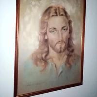 Quadro religioso con cornice in legno – ritratto c