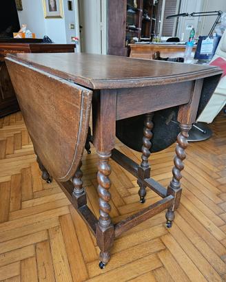 Tavolo vintage pieghevole rovere