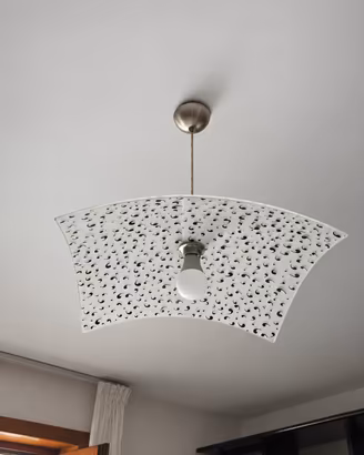Lampadario sospensione moderno in vetro decorato