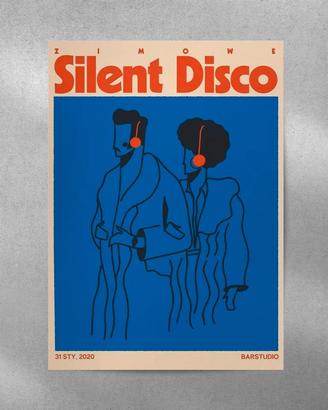 Poster Silent Disco – Zimowe | Stampa design