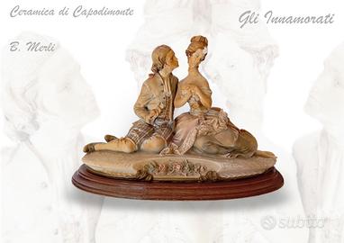 Scultura statuetta porcellana Capodimonte B. Merli