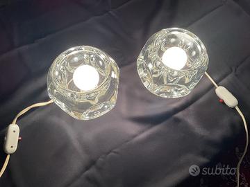 DUE LAMPADE PEILL&PUTZLER RARE IN VETRO GHIACCIATO
