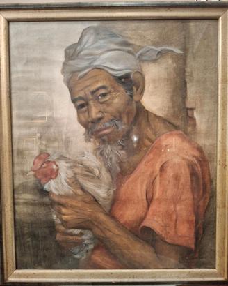 Opera d’arte indonesiana – olio su tela