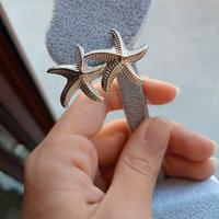 Orecchini stella marina silver