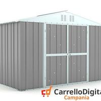 Box giardino lamiera zincata 327x155 grigio chiaro