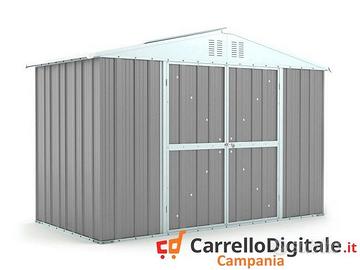 Box giardino lamiera zincata 327x155 grigio chiaro