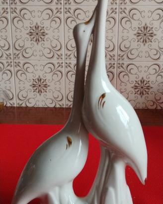 CAB porcellana Firenze uccelli cicogne aironi 