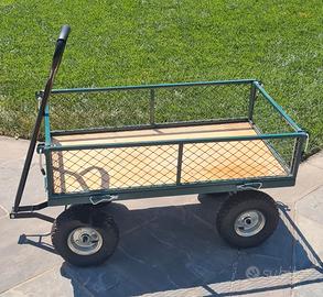 Carretto x giardino sponde abbattibili porta 400Kg