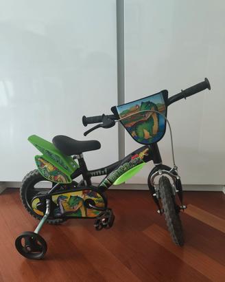 BICI NUOVA 12" DINOSAURO CON ROTELLE