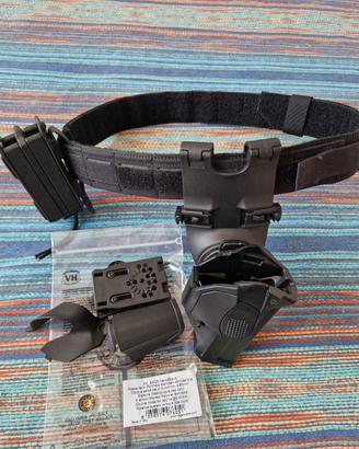 cinturone  fondina glock doppio caricatore