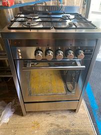 CUCINA A GAS GLEM 4 FUOCHI ACCIAIO INOX CON FORNO