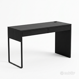Scrivania IKEA MICKE Nera/Marrone 142x50 cm con Ca