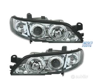 FARI PER OPEL VECTRA B 96-98 ANGEL EYES FONDO CROM