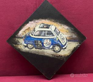 BMW ISETTA / Iso opera quadro dipinto auto epoca