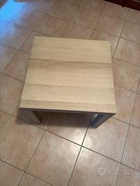 Tavolino da salotto quadrato effetto rovere chiaro