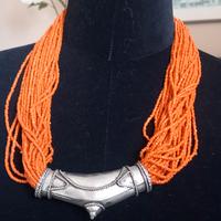 collana corallo e argento 