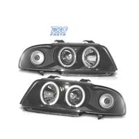 FARI PER AUDI A4 B5 94-99 ANGEL EYES FONDO NERO