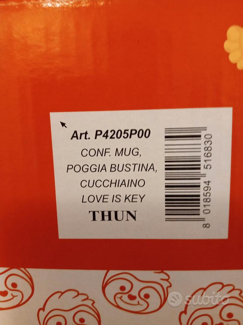 THUN - LOVE IS THE KEY Set mug, poggiabustine e cucchiaino