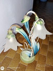 lampada da scrivania vintage con 3 luci