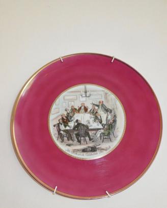 Piatto antico CLUB PICKWICK in porcellana