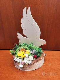 Decorazione primavera pasqua Colomba con nido