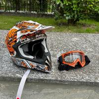 Casco airoh Maori arancione motocross