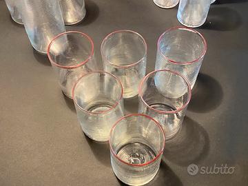 Set di bicchieri di Murano.