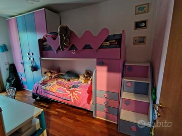 cameretta bambini completa letto a castello