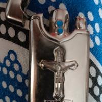 accendino vintage SHENG con crocefisso