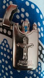 accendino vintage SHENG con crocefisso