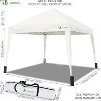 VOUNGazebo Pieghevole da Giardino 3x3 M, Merca