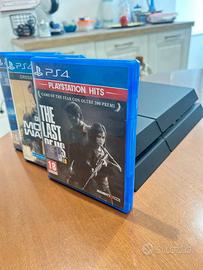 PS4+3giochi +1 controller (COD The Last of Us NFS)