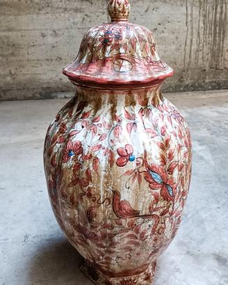Vaso maiolica produzione artigianale italiana '50