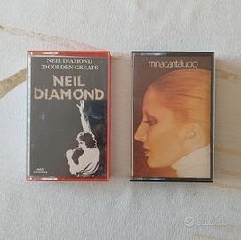 2 Cassette Mina Canta Lucio & Neil Diamond Anni 70