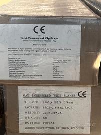 Parquet spazzolato rovere 12 mq