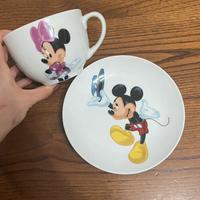 Tazza con piatto disney minnie e topolino nuova