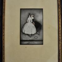 Quadro vintage con litografia