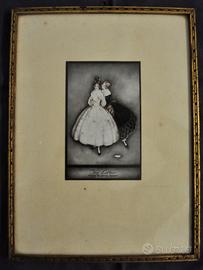 Quadro vintage con litografia