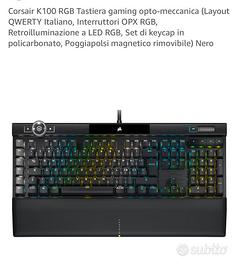 Corsair k100 rgb + cuffie corsair vod