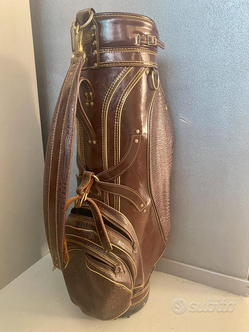 Borsa da golf in pelle vintage di Burton MFG Co Sports In