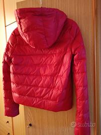 piumino d'oca rosso donna 