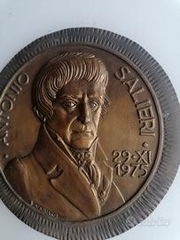Grande Placca Bronzo Antonio Salieri 1975 -