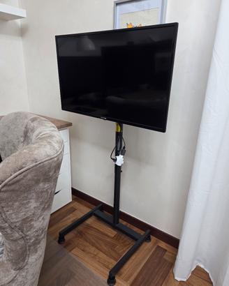 monitor tv compreso piedistallo e telecomando