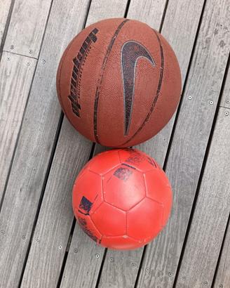Palla da basket e calcio